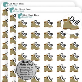 Drill Weekend Stickers / 54 Fun Vinyl Stickers (1/2”) / Military Unit Training Assemblies Army Navy National Guard/Essential Productivity Life Planner Self Care/Bulleted Journal (Three Sheets)