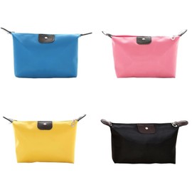 4 PCS Wash Bags,Kids Wash Bag, Wash Bags for Kids, Cosmetic Bag, Portable, Travel Toiletry Bags, Foldable, Dumpling Shape Make up Organisers, Multi-Coloured Small Makeup Bag