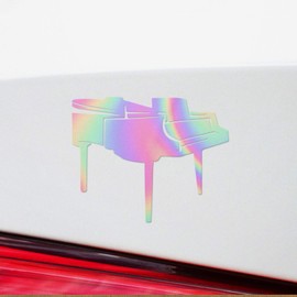 Decal Stickers of Baby Grand Piano (Hologram) (Set of 2) Premium Waterproof Vinyl Decal Stickers for Laptop Phone Accessory Helmet Car Window Mug Tuber Cup Door Wall Decoration - ANDstic514983HO