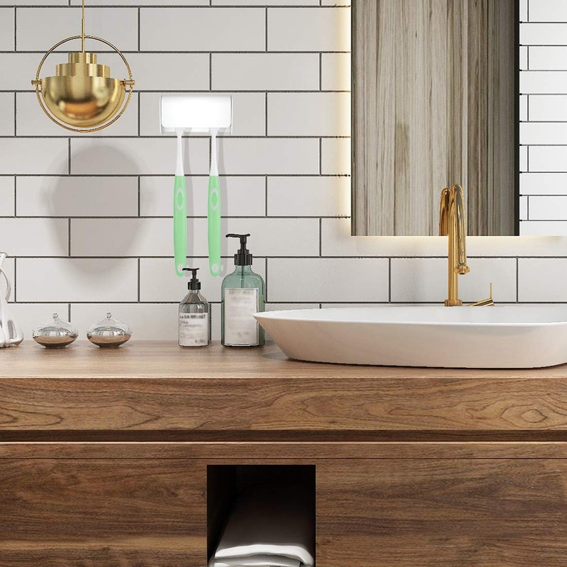 Toothbrush Holder Wall Mounted with Cover for Bathroom, 2 Slots