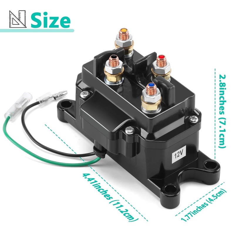 ovsor 12V 250A Well-Made Winch Solenoid Relay Contactor Thumb Truck