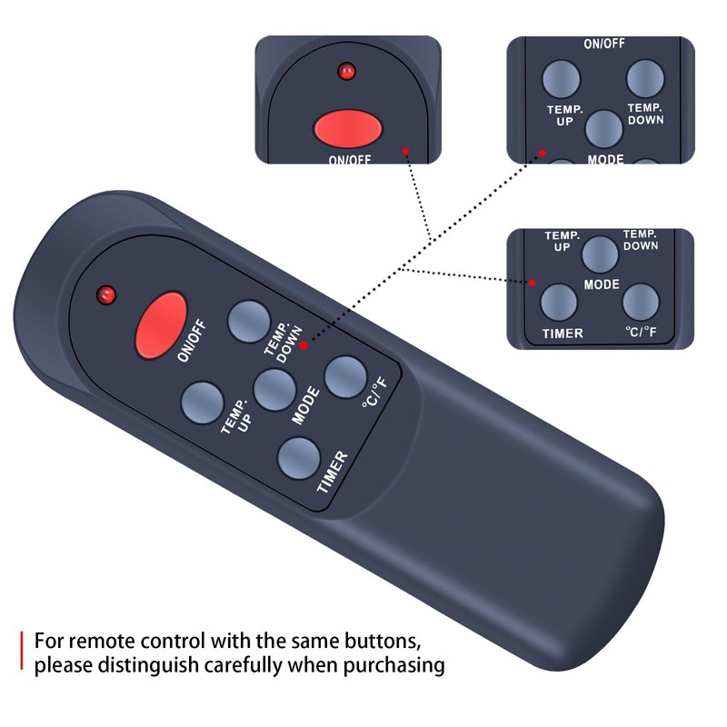 RYQIF Replacement Remote Control Compatible for LifePlus Electric Infrared Space