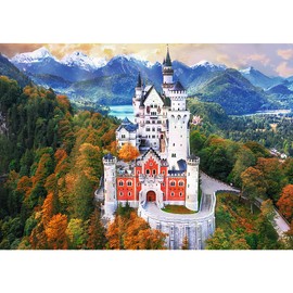 Trefl Neuschwanstein Castle, Germany 1000 Jigsaw Puzzle Premium Plus Photo Odyssey 27"x19" Unique Photographic Series, Perfect Matching of Elements, for Adults and Children from 12 Years Old