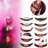 Tatuaje Temporal De Maquillaje De Broma De Halloween Pegatinas De