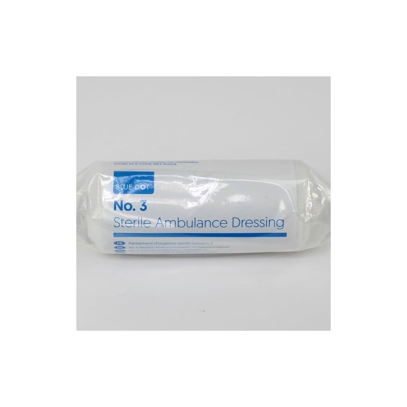 Blue Dot No. 3 Sterile Flow Wrapped Ambulance Dressing Pad,