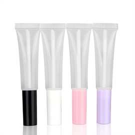 COSIDEA 50pcs Empty Pink 15ml Lip Gloss Tubes with Wand 14.2g Soft Lip Gloss Container Chapstick Container Empty Tube