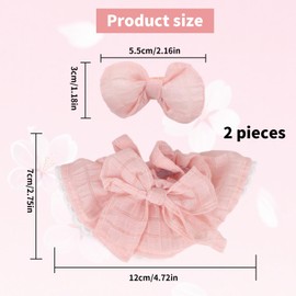 Doll Clothes, Pink Polyester Skirt with Bow Stylish Adorable Outfits Accessories Sets for One and Two Generations Doll