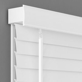 2 Inch Cordless Room Darkening Faux Wood Blind - 35" W x 64" L - White, Over 1,000 Custom Sizes Starting at 18.97, Inside or Outside Mount, Venetian Shades for Interior Windows by Lumino