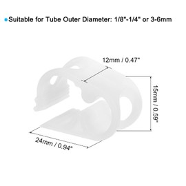 uxcell Plastic Tubing Clamps, 20pcs 1/8"-1/4" Tube OD Adjustable Tube Clamp Laboratory Pinch Valve Flow Control Hose Clamp