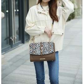 MKF Crossbody Bag for Women – PU Leather Pocketbook Handbag – Designer Side Messenger Purse, Shoulder Crossover, Melody Wine, Large