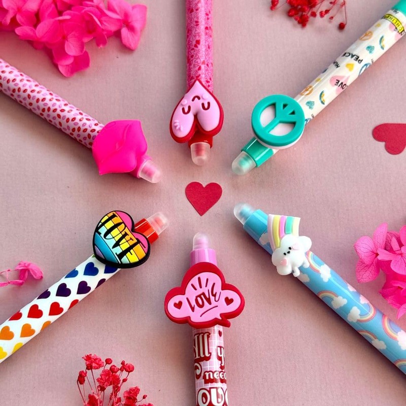 Online MagiXX, 6 x Fun Love & Peace Erasable Gel