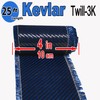 4" x 25 FT - Kevlar FABRIC-2x2 Twill WEAVE-3K/240g (Blue)