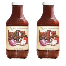 Sweet D's Original Barbecue BBQ Sauce 2 pack18oz Bottles - No MSG, All Natural, Gluten Free Sauce, All Natural, Healthy Alternative, No Added Perservatives