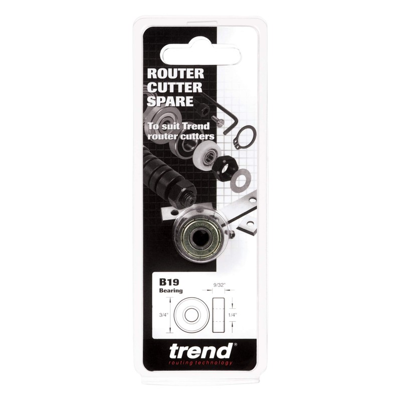 Trend Router Cutter Bearing for 1/4 Inch Shank Mounting, 3/4