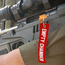 Ficero Chamber Safety Flag for Rifle Handguns Shotgun Pistol, 10 Chamber Safety Flags with 10 Bright Red Tags, Universal Compatibility