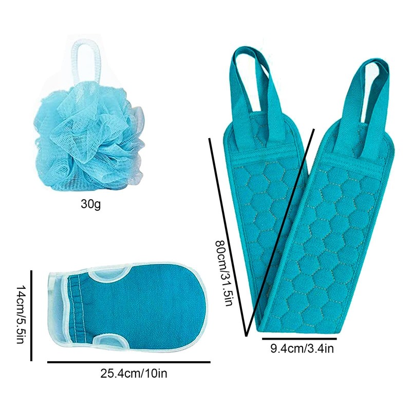 Yuka Washing, Rubber Back Scrub, Mud Gloves, Avalanched, Double-sided Use,