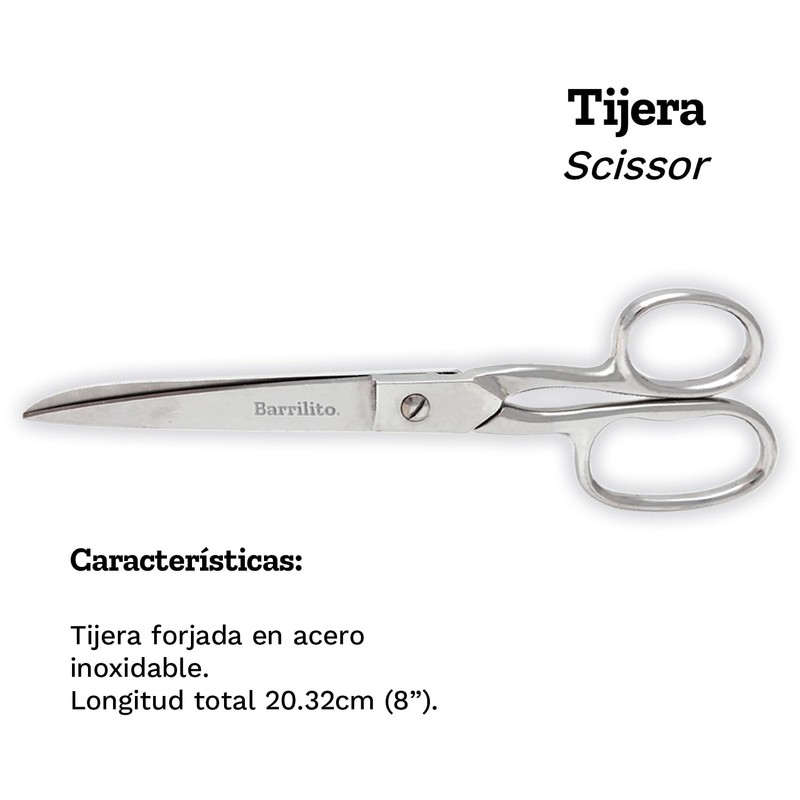 Barrilito Tijera de Costura 20.32cm (8pulg). 8341-8CN