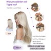 LaaVoo Tape Extensions, Real Hair, 40 cm, Invisible Hair Extensions,