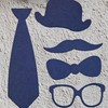 Clothing Accessories Die Cuts for Card Making Glasses Tie Metal