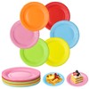 Surflyee 60 Pack Coloured Paper Plates, Birthday Plate, 7 Inch