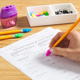 Staples® Arrowhead Cap Erasers, Assorted Colors, 12 Counts