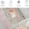 Brandream Luxury Softer Thicker Muslin Crib Sheets Set, Cotton Wildflower