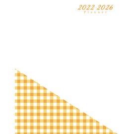 2022-2026 Planner: Five Year Planner | Weekly and Monthly Calendar with Cute Cover | 60 Month Agenda Schedule | 8.5x11 Large Size | Appointment Notebook | Yellow Checkered
