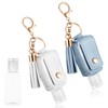 Grevosea 2Pcs Hand Sanitizer Holder, 30ml Portable Leather Hand Sanitizer
