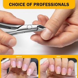 BEZOX Präzisions Nagelhautzange (4 mm) – Professioneller Nagelhautschneider mit halber Backe, Nagelhautschneider aus Edelstahl für Maniküre und Pediküre, Nagelhautentferner in Salonqualität