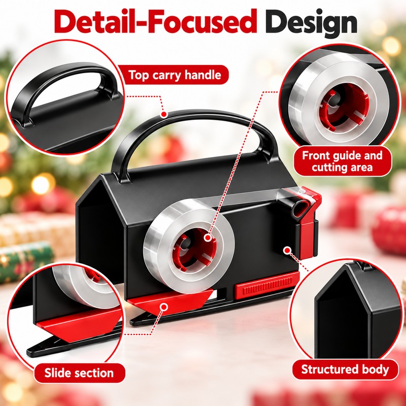 Wrapping Paper Cutter for Gift Wrapping – Black Manual Paper
