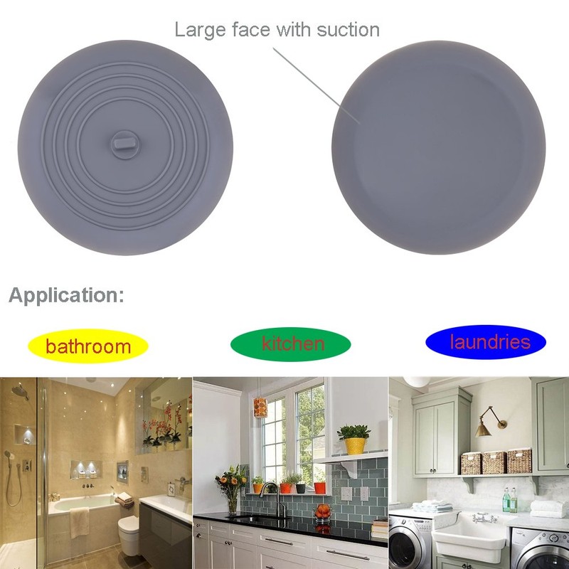 V-TOP Tub Stopper 2 Pack, 6 inches Large Silicone Drain