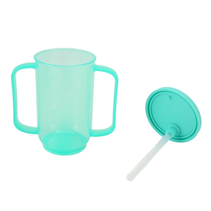 Adult Drinking Cup, Straw Cup with 2 Handles, Leakproof Plastic