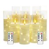 kakoya Flameless LED Candles with Timer 9 Pc Flickering Flameless