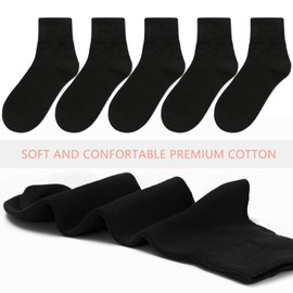 HUGSWEET Soft Cotton Women Socks above Ankle Crew Bootie Athletic Comfortable Breathable Socks Gifts for Women 5 Pairs