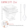 Qeirudu 2 oz Mini Dessert Cups with Lids and Spoons