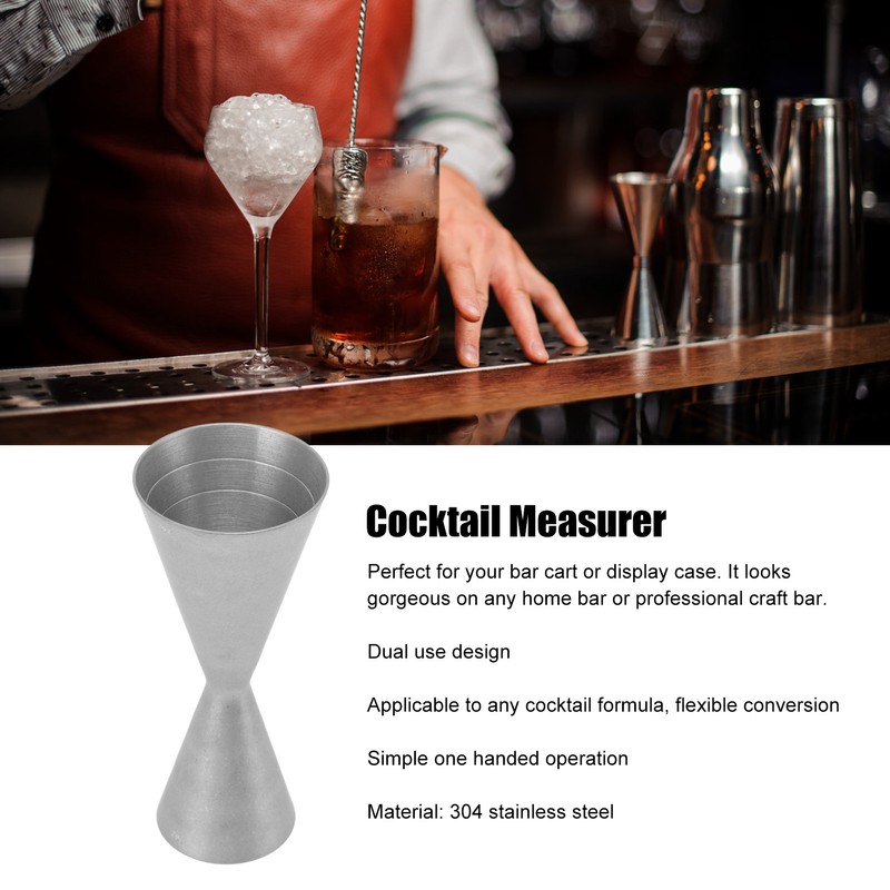 Cocktail Jigger Stainless Steel Integrated Dual Shot Japanese Cocktail Measuring