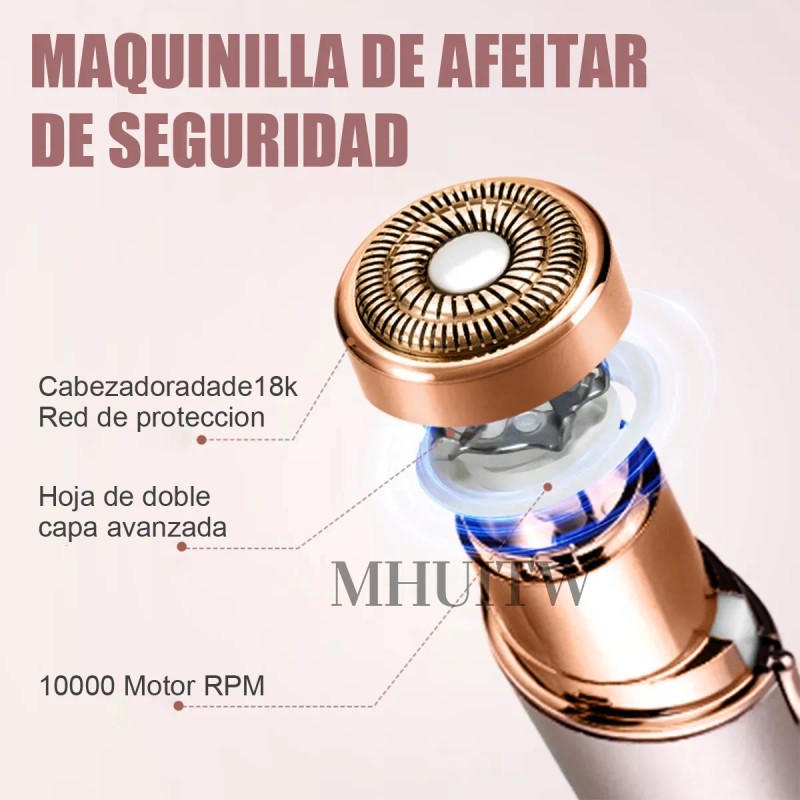 Depiladora Facial Eléctrica Para Mujer+2cuchilla De Repuesto