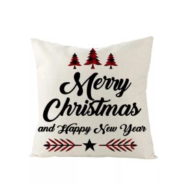 Christmas lights are us LLC Merry Christmas and Happy New Year Pillow case