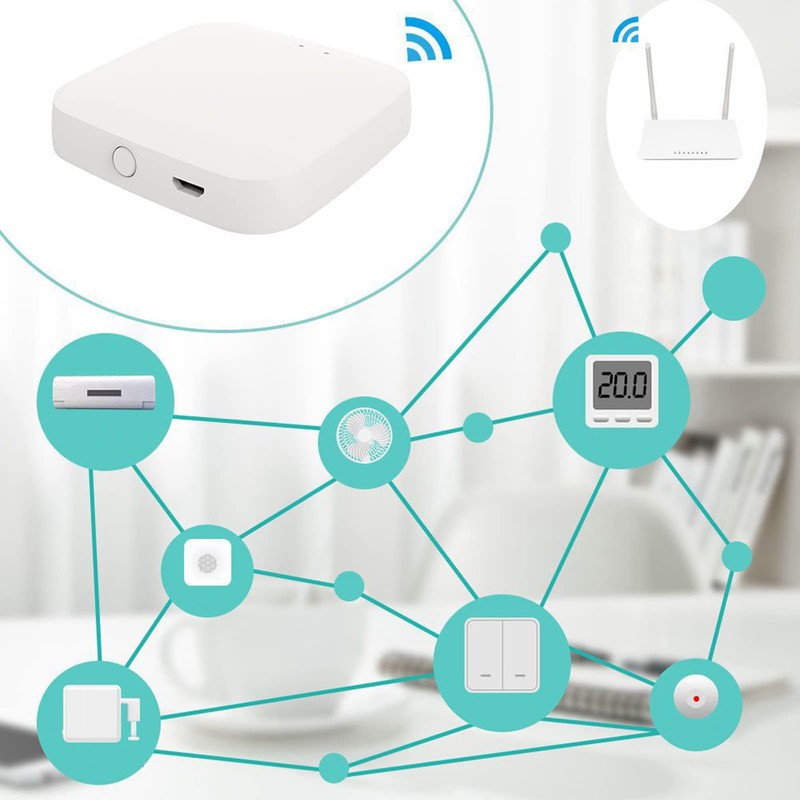 Fdit Smart Home Hub, WiFi Bluetooth Gateway Hub Mini Remote