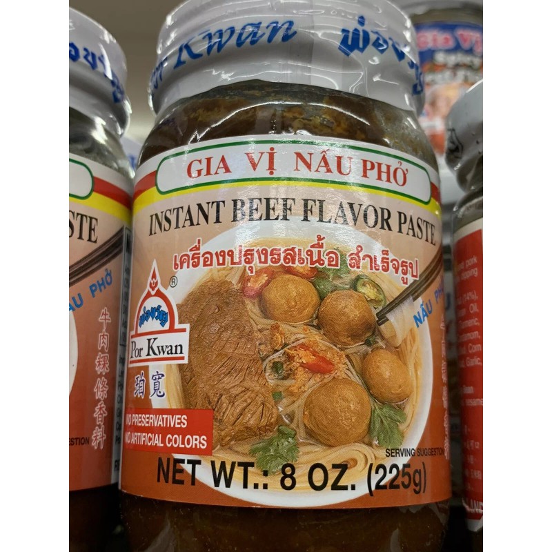 Por Kwan 4 Jar, 8oz Por Kwan Natural Beef flavor