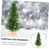 Ipetboom 12 Pieces Miniature Emulation Pine Trees with Base for