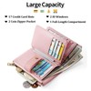 SENDEFN Purses for Women, Medium Size, Triple Foldable Leather Purse,