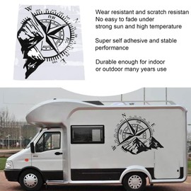 Crumye Campervan Decals, Mountain Decal, Car Pattern Sticker 48 x 34cm Mountain Decal Decoration Universal for Rear Window Hood Door Body for Truck SUV Van Motorhome Caravan Trailer
