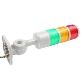 Luban Stack Lights, Industrial Signal Tower with Rotatable Base, Steady/Flashing Light Switchable, 12V/24V DC (3-Layer, No Buzzer)