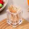 Ezymivs 2PCS Cocktail Pick Holder, Clear Acrylic Toothpick Holder Rhombu