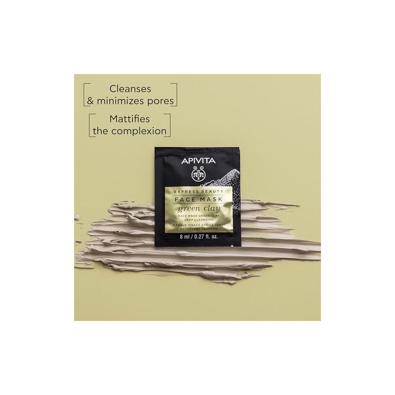 Apivita Express Beauty Deep Cleansing Face Mask with Green Clay