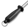 Premium Diamond Finished Black Carbon Steel Knife Sharpening Rod, 12
