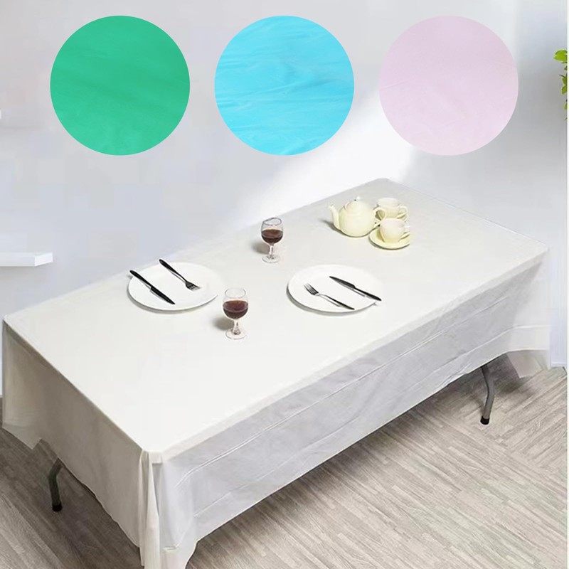 Mcoser 2Pcs Rectangular Plastic Table Cloth,Disposable Table Cloth Table Covers