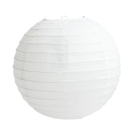 Pack of 3 Round Paper Lanterns Lamp Wedding Birthday Party Decoration (White, 20"/50CM)