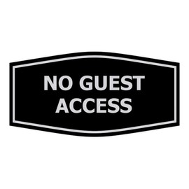 Signs ByLITA Fancy No Guest Access - Señal (negro/plata) - Grande
